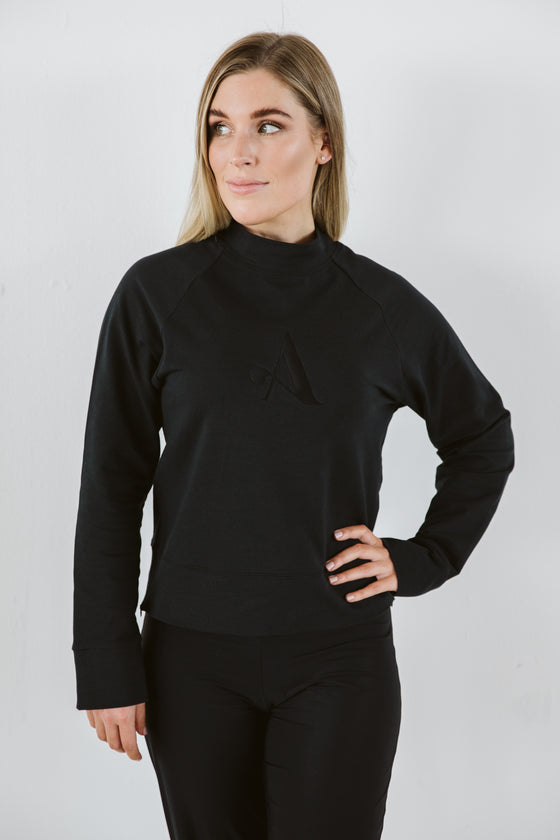 Fleece Sweatshirt / Zwart