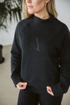 Fleece Sweatshirt / Zwart